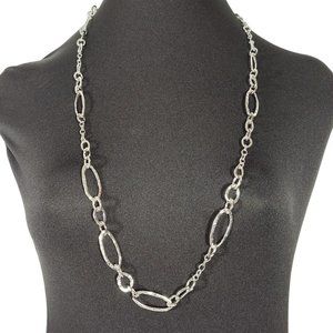 Banana Republic XOXO Silver Tone Chain Link Necklace Jewelry